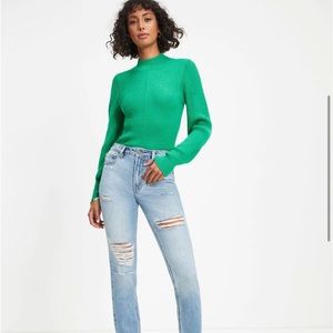 VICI Archie Ribbed Knit Pullover Sweater in green